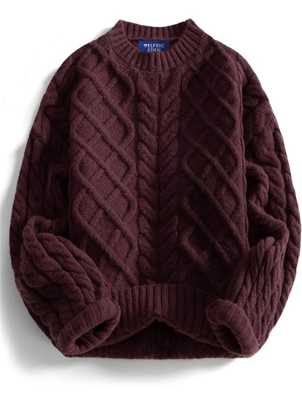 Cozy Oversized Cable Knit Sweater for Women | Stylish Crewneck Pullover